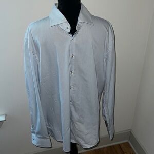Jake’s Collection Modern fit pin stripe buttoned down men’s shirt Sz 45/46